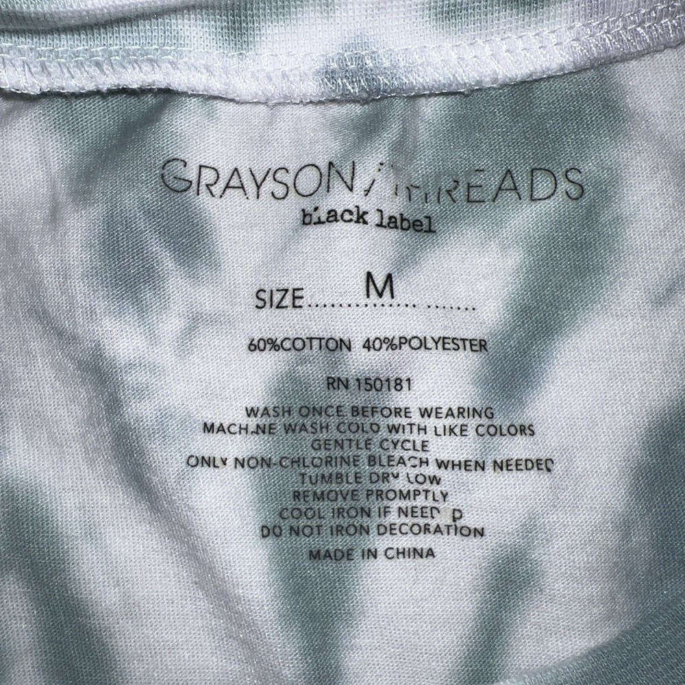 Grayson threads black label long sleeved tie-dye T-shirt women's size medium - Picture 4 of 8